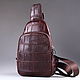 Плечевая сумка из кожи крокодила IMA0507VK4. Мужская сумка. CrocShop товары из экзотической кожи. Ярмарка Мастеров.  Фото №5