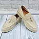 Women's loafers made of natural suede, in beige color!. Loafers. SHOES&BAGS. My Livemaster. Фото №4