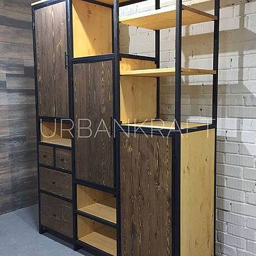 Шкафы: Шкаф в стиле лофт. Urban Craft/Городское Ремесло. Мебель ручной работы - Ярмарка Мастеров Мебель ручной работы. Ярмарка Мастеров - ручная работа Шкафы: Шкаф в стиле лофт. Handmade.