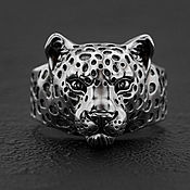 Украшения handmade. Livemaster - original item Ring-signet: Leopard. Handmade.
