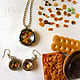Locket earrings - Floating cookies. Earrings. WhiteRacoon's handcrafts. My Livemaster. Фото №4