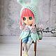 МК по шапочкам для куклы Blythe - Зайка, Кошечка, Лягушечка. Одежда для кукол. Knitblythe. Ярмарка Мастеров.  Фото №5