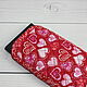 Order Phone Case, Eyeglass Case, Fabric, Quilted, Hearts. Svetlana Textile Bags Backpacks. Livemaster. . Eyeglass case Фото №3