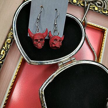 Украшения ручной работы. Ярмарка Мастеров - ручная работа Серьги "Черепа". Handmade.