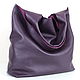 Bag Shoulder Bag Made of Leather Purple Bag Package T-shirt Shopper. Sacks. BagsByKaterinaKlestova (kklestova). Online shopping on My Livemaster.  Фото №2