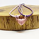 Pink Heart pendant made of two halves, Pendants, Gatchina,  Фото №1