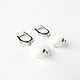 Order Earrings with jade in silver 'Lollipops' white delicate earrings. Irina Moro. Livemaster. . Earrings Фото №3
