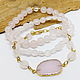 Set of bracelets made of rose quartz. Bracelet set. Selberiya shop. My Livemaster. Фото №4
