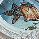  Новогодний фонарь акварелью в гипсовой раме. Картины. Milyj-dom-13. Интернет-магазин Ярмарка Мастеров.  Фото №2
