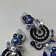 Заказать Сутажные серьги "синяя ночь". luxurysoutache. Ярмарка Мастеров. . Серьги классические Фото №3