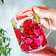 Cup with stained glass painting ' Peonies', Mugs and cups, Novosibirsk,  Фото №1