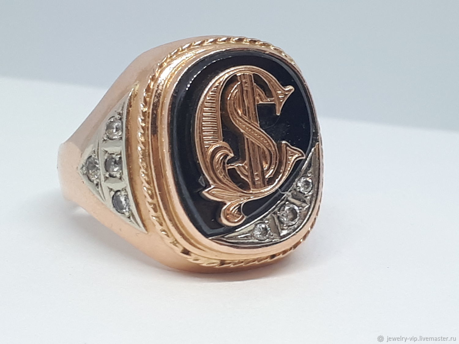 Золотая печатка 585 СССР мужское кольцо