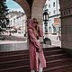 coat: Knitted coat of delicate pink color with a hood. Coats. Kardigan sviter - женский вязаный свитер кардиган оверсайз. My Livemaster. Фото №4