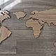 Карта мира из дерева, Элементы интерьера, Выкса,  Фото №1