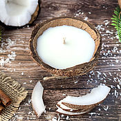 Сувениры и подарки handmade. Livemaster - original item Natural candle in coconut Vanilla. Handmade.
