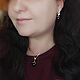 Серьги с натуральным ГРАНАТОМ в позолоте. Серьги классические. Olgа Berezovskaya.Украшения .. Интернет-магазин Ярмарка Мастеров.  Фото №2