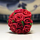 Ring red,ring, polymer clay ring with flowers polymer clay rose ring, flower ring,rose ,decoration flowers,flowers from polymer clay.