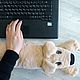 Hand pillow Dog for working at the keyboard, cushion-roller, Pillow, Novosibirsk,  Фото №1