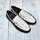 Men's moccasins made of genuine python leather and calfskin!, Moccasins, St. Petersburg,  Фото №1