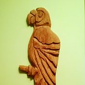 Картины и панно handmade. Livemaster - original item panels oak macaw parrot. Handmade.