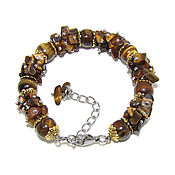 Украшения handmade. Livemaster - original item Bracelet made of beads tiger eye stones 