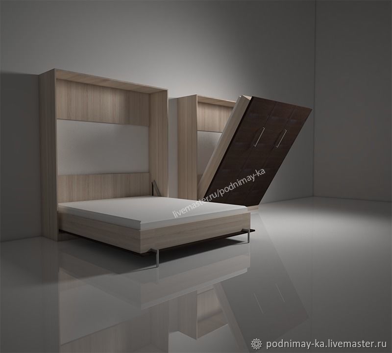 Закругленная кровать с подъемным механизмом