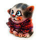 Order Ceramic figurine 'Cat Bow'. aboka. Livemaster. . Figurine Фото №3