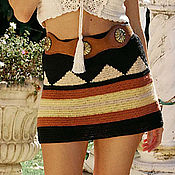 Одежда handmade. Livemaster - original item Skirts: Crochet mini skirt 