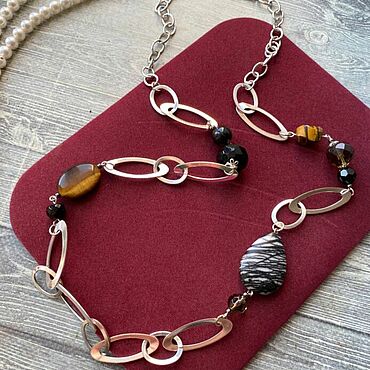 Винтаж ручной работы. Ярмарка Мастеров - ручная работа Винтаж: Длинное эффектное украшение. Handmade.