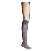 Винтаж handmade. Livemaster - original item Size 3(M). Fancy Grey Knee-high Tights (40/20 den). Handmade.