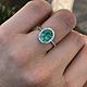 2.14tcw Natural Emerald Oval & Diamond Halo Engagement Ring 14K. Rings. JR Colombian Emeralds (JRemeralds). My Livemaster. Фото №5
