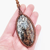 Украшения handmade. Livemaster - original item Astrophyllite pendant on the neck pendant with natural stone brown color. Handmade.