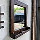 Mirror with a bathroom shelf made of barn boards. Mirror. uloft. Online shopping on My Livemaster.  Фото №2