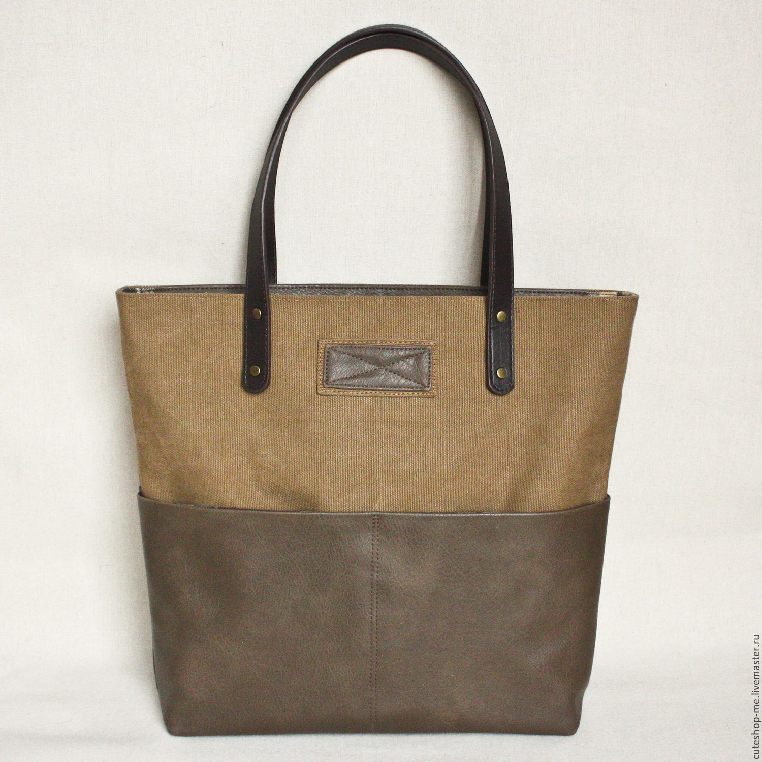Camel Color Bag Made Of Canvas And Eco Leather Online On Handbags Handmade Livemaster Camel Color Bag Made Of Canvas And Eco