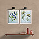 2 Mini paintings with irises without a frame. Small oil paintings for the kitchen, Pictures, Moscow,  Фото №1