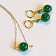 Kit Mini from chrysoprase gold plated. Jewelry Sets. Jewelry by Olga Orlova. Online shopping on My Livemaster.  Фото №2