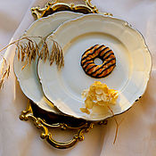 Винтаж: Антикварная фарфоровая десертная цветочная тарелочка ROSENTHAL