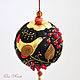 Balloon interior collectible Khokhloma made of genuine leather on the Christmas tree. Interior elements. flowersstyle (flowersstyle). My Livemaster. Фото №4