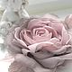 Brooch flower fabric chiffon rose ' Powdery ', Brooches, Vidnoye,  Фото №1