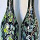 Набор из 2 бутылок и тарелки с рисунком Олива и Маслина. Бутылки. Милые подарки = Lovely gifts (Мила). Ярмарка Мастеров.  Фото №5