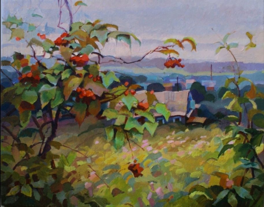 ,,Сиреневка. Калина,, картина, холст масло в интернет-магазине Ярмарка ...
