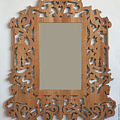 Для дома и интерьера handmade. Livemaster - original item Frame with mirror made of oak Gothic carved. Handmade.