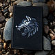 Leather passport cover - 'Space wolf', Passport cover, Tyumen,  Фото №1