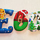 Name garland made of felt Eva. Christmas gift, Baby metrics, Belgorod,  Фото №1