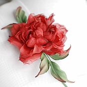 Украшения handmade. Livemaster - original item Silk flowers. Rose 