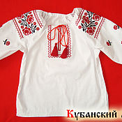 Русский стиль handmade. Livemaster - original item Embroidered shirt for girls. Handmade.