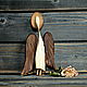 Statuette.Guardian angel of a girl's heart.Wooden figure, Figurine, Pushkino,  Фото №1
