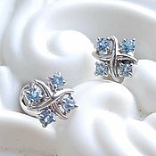 Украшения handmade. Livemaster - original item Silver Topaz Stud Earrings, Tiffany (C4) Tiffany. Handmade.