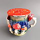 Taza con bolsillo y platillo ' Amanita', Single Tea Sets, Moscow,  Фото №1