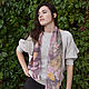 A narrow silk scarf 'the Shining' ekoprint. Scarves. Artinflat - natural dyeing. Online shopping on My Livemaster.  Фото №2